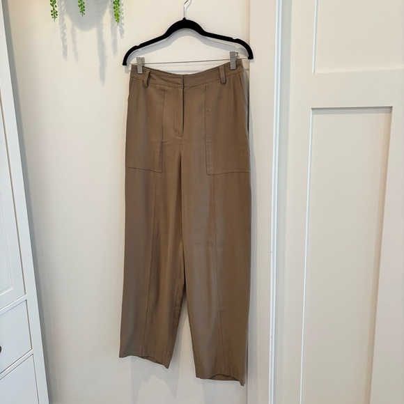 Nine West High Waist Cargo Trouser Pants Elastic Waistband Tan Women's Size S - Picture 2 of 9